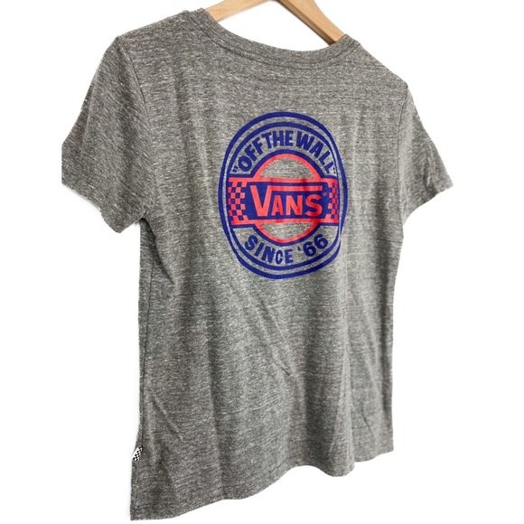 Vans Tops - Vans Off The Wall Short Sleeve Graphic Logo Tee, Grey - Size S